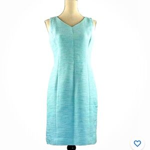 Talbots Heavy Soft Cotton blended Sleeveless V Neck Petites lined dress Size 4P